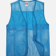 Adult Mesh Zipper Front Supermarket Volunteer Uniform Vest With Pockets Sky Blue Clothing Wholesale Market -LIUHUA