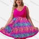 Wholesale Women's Plus Size One Piece Swimwear Tummy Control Swimsuit Floral Splicing Bathing Suit Rose Red Clothing Wholesale Market Liuhua