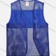 Wholesale Adult Mesh Zipper Front Supermarket Volunteer Uniform Vest With Pockets Medium Blue Clothing Wholesale Market Liuhua