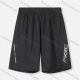 Wholesale Men's Athletic Letter Print Patch Pocket Running Shorts Black Clothing Wholesale Market Liuhua