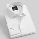 Men's Casual Long Sleeve Collared Button Down Plain Shirts White Clothing Wholesale Market -LIUHUA