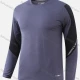 Wholesale Men's Athletic Long Sleeve Colorblock Letter Print Pullover Sweatshirt T226# Light Slate Gray Clothing Wholesale Market Liuhua