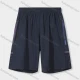 Wholesale Men's Athletic Plain Splicing Running Shorts With Zipper Pockets Navy Clothing Wholesale Market Liuhua