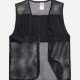 Adult Mesh Zipper Front Supermarket Volunteer Uniform Vest With Pockets Black Clothing Wholesale Market -LIUHUA