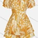 Women's Fashion Off Shoulder Pattern Ruffle Trim Tiered Hem Romper 001# Clothing Wholesale Market Liuhua