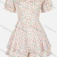 Women's Fashion Off Shoulder Pattern Ruffle Trim Tiered Hem Romper 002# Clothing Wholesale Market Liuhua