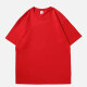 Men's Basics 100%Cotton Short Sleeve Round Neck Plain T-Shirts A01# Red Clothing Wholesale Market -LIUHUA