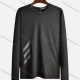 Wholesale Men's High Stretchy Breathable Round Neck Jacquard Plain Long Sleeve Athletic Sweatshirt 2082# Black Clothing Wholesale Market Liuhua