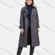 Wholesale Women's Lapel Double Breasted Mid Length Trench Coat With Tie Belt Dark Gray Clothing Wholesale Market Liuhua