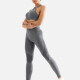 Women's 2 Piece Workout Outfits Sports Bra Seamless Leggings Yoga Gym Activewear Set AB36# Gray Clothing Wholesale Market -LIUHUA