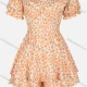 Women's Fashion Off Shoulder Pattern Ruffle Trim Tiered Hem Romper 003# Clothing Wholesale Market Liuhua