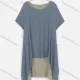 Wholesale Women's Short Sleeve Fake Two Piece Plain Casual Tunic 15 Clothing Wholesale Market Liuhua