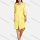 Wholesale Woman's Casual Long Sleeve Shirt Collar Bronzed Print Button Front Tunic 3 Clothing Wholesale Market Liuhua