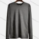 Wholesale Men's High Stretchy Breathable Round Neck Jacquard Plain Long Sleeve Athletic Sweatshirt 2082# Dark Gray Clothing Wholesale Market Liuhua