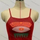Wholesale Women's Fashion Sleeveless Spaghetti Strap Cartoon Print Knit Crop Sweater Cami Top 517 Clothing Wholesale Market Liuhua