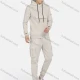 Wholesale Men's Casual Hooded Drawstring Flap Pockets Plain Hoodies & Ankle-Tie Pants 2-Piece Set 2232# 8# Clothing Wholesale Market Liuhua