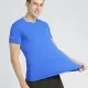 Men's Sporty Crew Neck Short Sleeve Plain Quick-dry Breathable Athletic T-shirt Blue Clothing Wholesale Market -LIUHUA