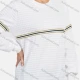 Wholesale Women's Long Sleeve Waffle Striped Pullover Sweatshirt White Clothing Wholesale Market Liuhua