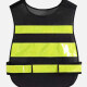 Mesh High Visibility Reflective Strips Safety Vests Black Clothing Wholesale Market -LIUHUA