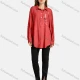 Wholesale Women's Casual Button Front Shirt Collar Long Sleeve Fake Pocket Letter Bronzed Print Plain Tunic 7 Clothing Wholesale Market Liuhua