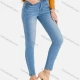 Wholesale Women's Classic Casual Tailored Plain Patch Pocket Skinny Jeans Gray Blue Guangzhou Clothing Wholesale Market & Suppliers -LIUHUAMALL