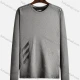 Wholesale Men's High Stretchy Breathable Round Neck Jacquard Plain Long Sleeve Athletic Sweatshirt 2082# Light Gray Clothing Wholesale Market Liuhua