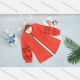 Wholesale Girl's Cute Round Neck Peasant Sleeve Embroidery Top Orange Clothing Wholesale Market Liuhua