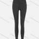 Wholesale Women's Sporty Plain High Waist Side Pocket Mesh Elastic Leggings Black Clothing Wholesale Market Liuhua