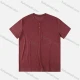 Wholesale Men's Plain Round Neck Button Front Short Sleeve Henry Shirt Maroon Clothing Wholesale Market Liuhua