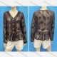 Wholesale Women's Elegant V Neck Long Sleeve Button Down Embroidery Cover Up Tops Black Clothing Wholesale Market Liuhua