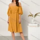 Wholesale Women's Casual Off Shoulder Spaghetti Strap Plain Dress With Belt 28# Clothing Wholesale Market Liuhua