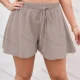 Wholesale Women's Casual Elastic Waist Lace Up Plain Shorts AY243# 6# Clothing Wholesale Market Liuhua