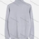 Wholesale Men's Turtleneck Long Sleeve Plain Knitting Pullover Sweater Light Gray Clothing Wholesale Market Liuhua