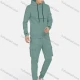 Wholesale Men's Casual Hooded Drawstring Flap Pockets Plain Hoodies & Ankle-Tie Pants 2-Piece Set 2232# 18# Clothing Wholesale Market Liuhua