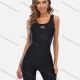 Wholesale Women's Athletic Cutout Back One Piece Kneeskin Professional Swimsuit Black Clothing Wholesale Market Liuhua