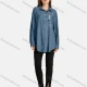 Wholesale Women's Casual Button Front Shirt Collar Long Sleeve Fake Pocket Letter Bronzed Print Plain Tunic 8 Clothing Wholesale Market Liuhua
