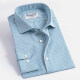 Men's Formal Stand Collar Long Sleeve Button Down Plaid Print Shirt Dark Turquoise Clothing Wholesale Market -LIUHUA