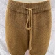 Wholesale Women's Casual Plain Drawstring Knit Shorts Rust Orange Clothing Wholesale Market Liuhua