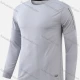 Wholesale Men's Round Neck Long Sleeve Plain Workout Running Pullover Sweatshirt T220# Light Gray Clothing Wholesale Market Liuhua
