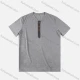 Wholesale Men's Plain Round Neck Button Front Short Sleeve Henry Shirt Dark Gray Clothing Wholesale Market Liuhua