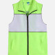Adult Zipper Front Reflective Splicing Supermarket Uniform Volunteer Activity Vests Fluorescent Green Clothing Wholesale Market -LIUHUA