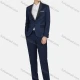 Wholesale Men's Fashion Jacquard Shawl Collar One Button Flap Pockets Blazer & Trousers 2 Piece Sets Blue Clothing Wholesale Market Liuhua