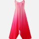 Women's Striped Gradient Handkerchief Knitted Cami Dress Red Clothing Wholesale Market -LIUHUA