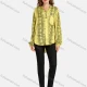 Wholesale Women's Casual Shirt Collar Long Sleeve Fake Pocket Button Front Snakeskin Print Sequin Tunic 3 Clothing Wholesale Market Liuhua