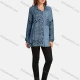 Wholesale Women's Casual Shirt Collar Long Sleeve Fake Pocket Button Front Leopard Print Tunic 8 Clothing Wholesale Market Liuhua