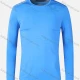 Wholesale Men's Workout Round Neck Long Sleeve Plain Athletic Sweatshirt T201# Deep Sky Blue Clothing Wholesale Market Liuhua