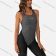 Wholesale Women's One Piece Cutout Back Kneeskin Colorblock Athletic Professional Swimsuit Gray Clothing Wholesale Market Liuhua