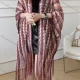 Wholesale Women's Casual Striped Mesh Tassel Trim Hem Scarf Shawl Wine Clothing Wholesale Market Liuhua