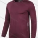 Wholesale Men's Workout Round Neck Long Sleeve Plain Athletic Sweatshirt T201# Maroon Clothing Wholesale Market Liuhua