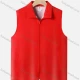 Wholesale Adult Zipper Front Supermarket Uniform Volunteer Activity Plain Vests Red Clothing Wholesale Market Liuhua